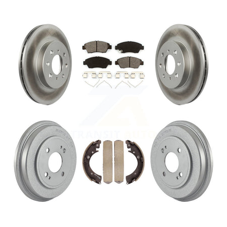 Front Rear Coat Brake Rotors Semi-Metallic Pad Drum Kit For Honda Civic With 4 Lug Wheels KGS-102431