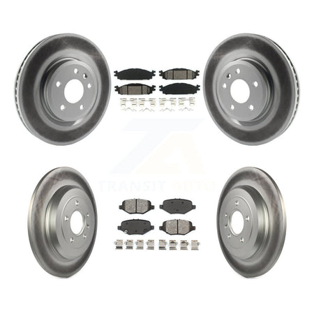 Front Rear Coat Brake Rotors Semi-Metallic Pad Kit For 15 Ford Explorer Limited/Sport/XLT KGS-102437