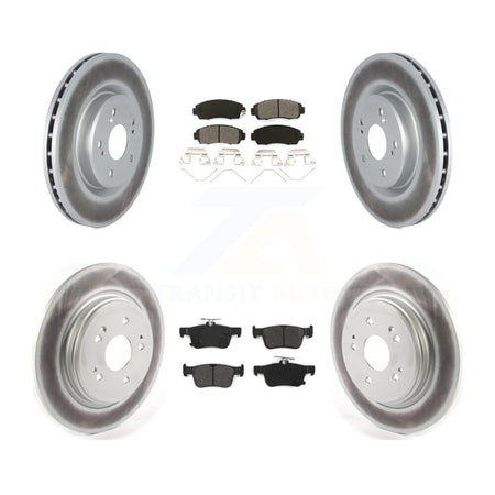 Front Rear Coated Disc Brake Rotors And Semi-Metallic Pads Kit For 2019-2021 Acura RDX KGS-102440