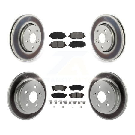 Front Rear Coated Disc Brake Rotors And Semi-Metallic Pads Kit For Toyota C-HR KGS-102456