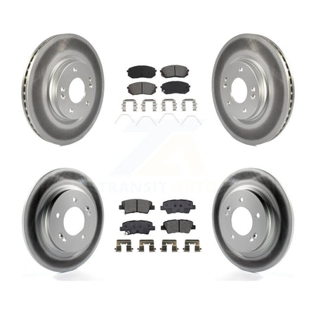 Front Rear Coat Disc Brake Rotors Semi-Metallic Pad Kit For Hyundai Elantra GT Kia Forte5 KGS-102463