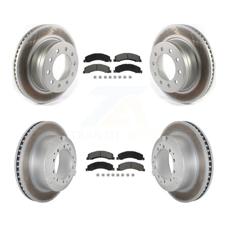 Front Rear Coat Brake Rotors Semi-Metallic Pad Kit For Ram Dodge Sterling Truck 4500 5500 KGS-102496