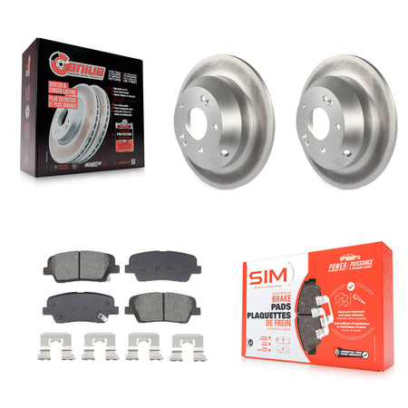 Rear Coated Brake Rotor & Semi-Metallic Pad Kit For Hyundai Santa Fe Sport Kia Sorento XL KGS-102515