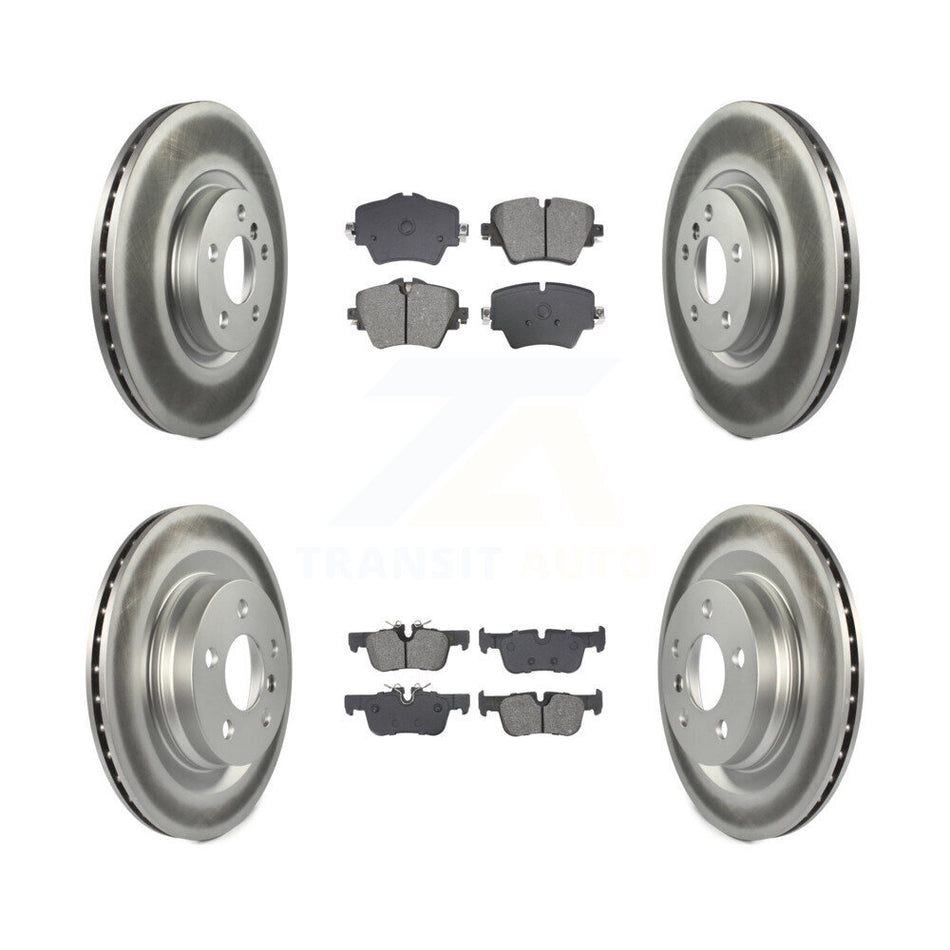 Front Rear Coated Brake Rotors Semi-Metallic Pad Kit For BMW X1 X2 Mini Cooper Countryman KGS-102517