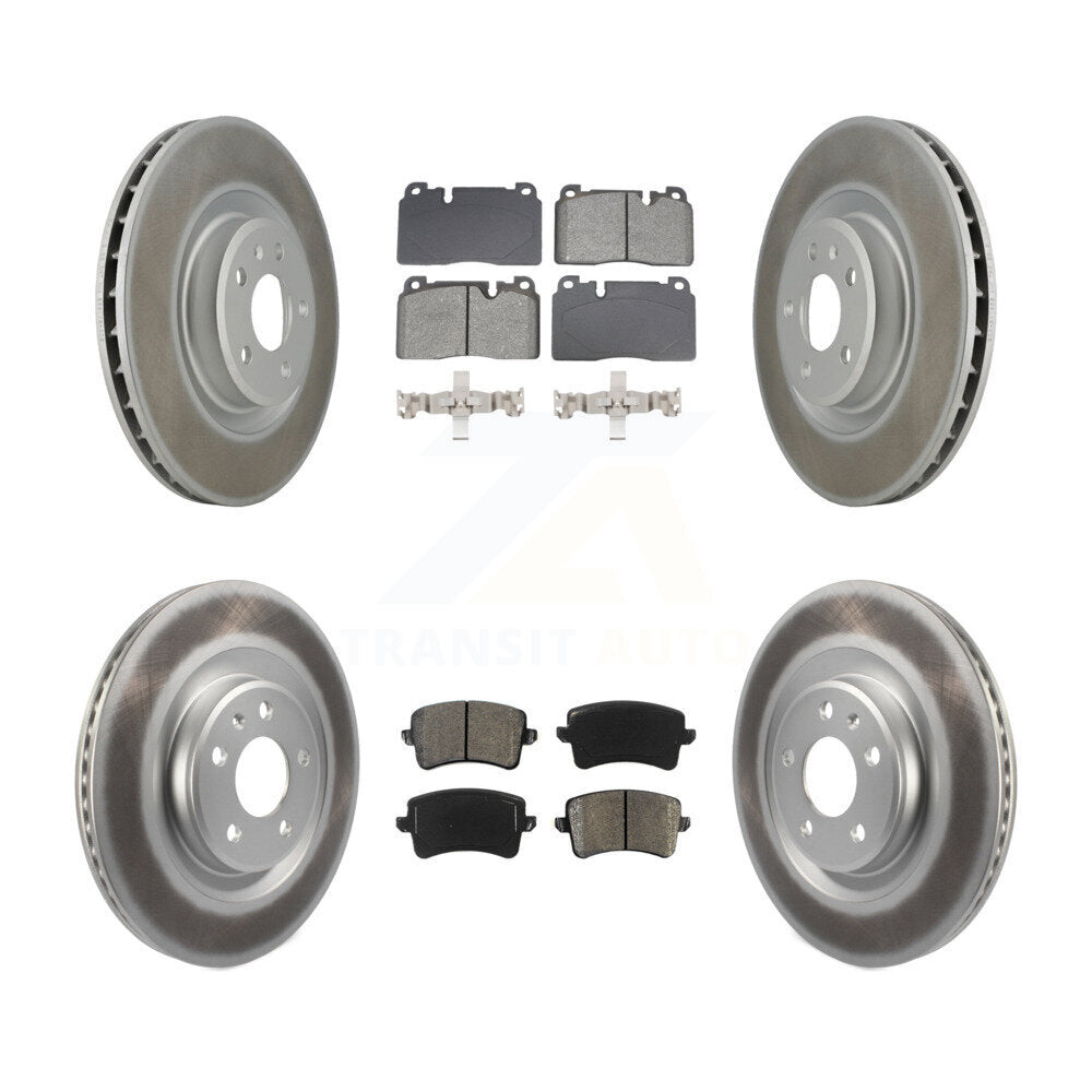 Front Rear Coated Disc Brake Rotors And Semi-Metallic Pads Kit For Audi Q5 KGS-102522