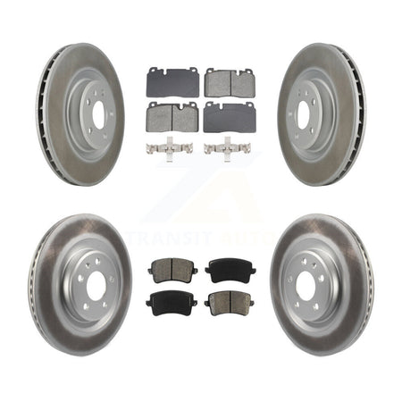 Front Rear Coated Disc Brake Rotors And Semi-Metallic Pads Kit For Audi Q5 KGS-102522