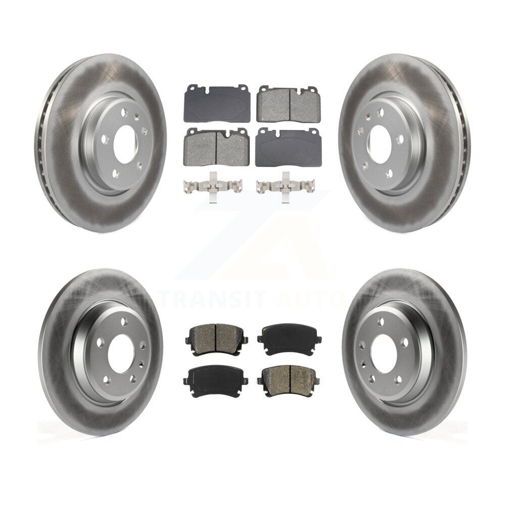 Front Rear Coated Disc Brake Rotor And Semi-Metallic Pad Kit For 2016 Audi Q5 FLEX engine KGS-102523