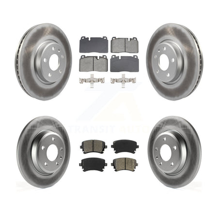 Front Rear Coated Disc Brake Rotor And Semi-Metallic Pad Kit For 2016 Audi Q5 FLEX engine KGS-102523