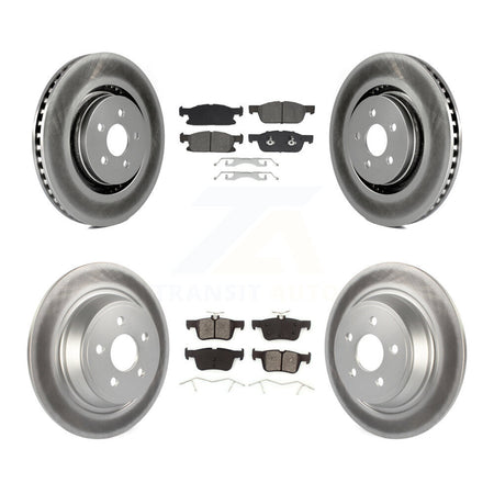Front Rear Coat Brake Rotor Semi-Metallic Pad Kit For Ford Fusion Lincoln MKZ Continental KGS-102527