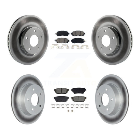 Front Rear Coated Disc Brake Rotors And Semi-Metallic Pads Kit For Nissan Altima KGS-102531