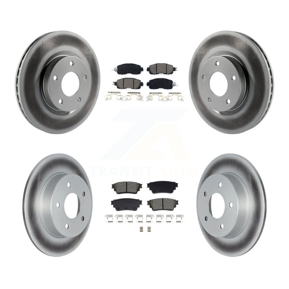 Front Rear Coated Disc Brake Rotors And Semi-Metallic Pads Kit For Nissan Altima KGS-102531
