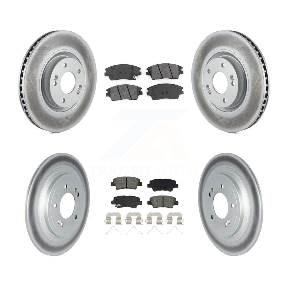 Front Rear Coat Brake Rotor Semi-Metallic Pad Kit For 2017-2022 Kia Sportage Turbocharged KGS-102533
