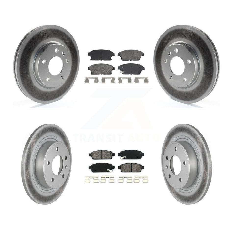 Front Rear Coated Brake Rotor Semi-Metallic Pad Kit For Chevrolet Cruze Buick Verano Volt KGS-102536