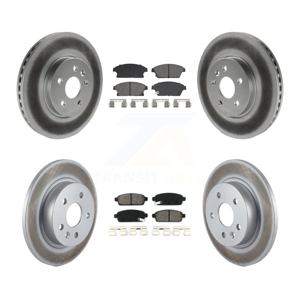 Front Rear Coated Disc Brake Rotors Semi-Metallic Pad Kit For Chevrolet Trax Buick Encore KGS-102537