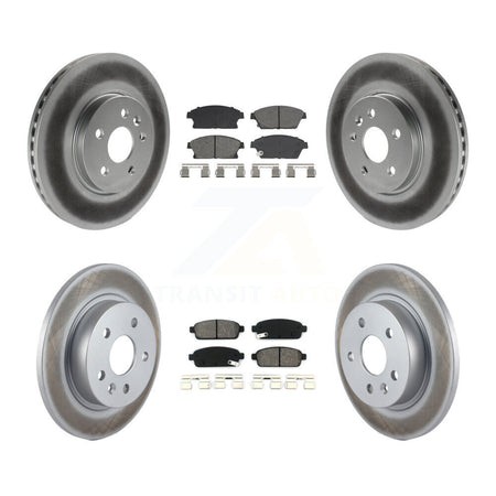 Front Rear Coated Disc Brake Rotors Semi-Metallic Pad Kit For Chevrolet Trax Buick Encore KGS-102537