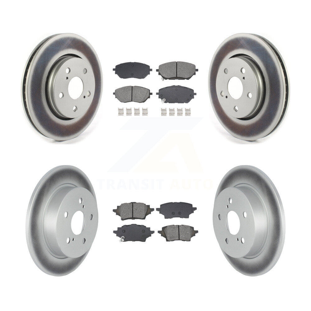 Front Rear Coated Disc Brake Rotors And Semi-Metallic Pads Kit For Toyota C-HR KGS-102541