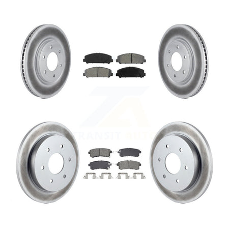 Front Rear Coat Disc Brake Rotor Semi-Metallic Pad Kit For Nissan Armada With Solid KGS-102543
