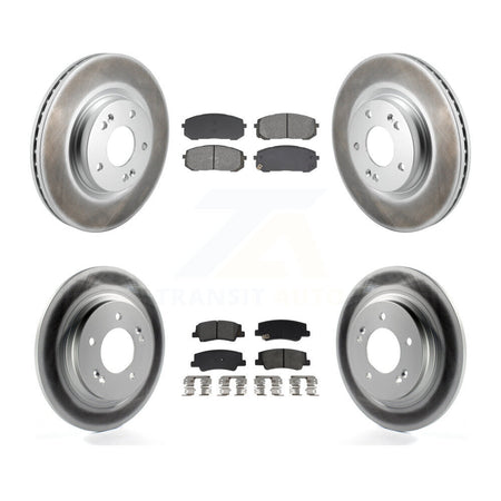 Front Rear Coat Disc Brake Rotors Semi-Metallic Pad Kit For Hyundai Sonata Kia Niro EV K5 KGS-102546