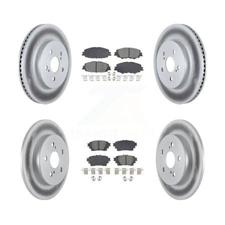 Front Rear Coated Disc Brake Rotors And Semi-Metallic Pads Kit For Toyota Corolla KGS-102555