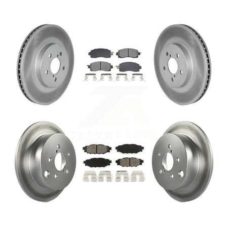 Front Rear Coated Disc Brake Rotor And Semi-Metallic Pad Kit For Subaru Crosstrek Impreza KGS-102562