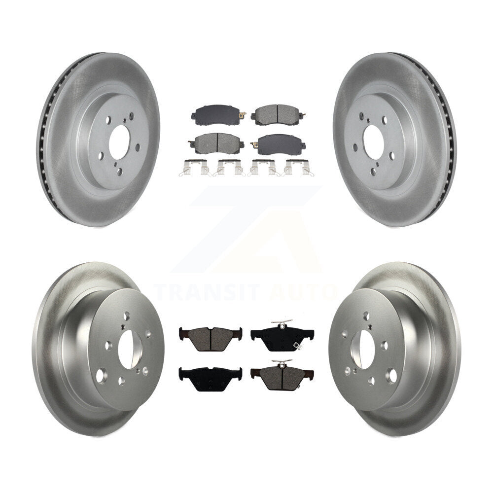 Front Rear Coated Disc Brake Rotors And Semi-Metallic Pads Kit For Subaru Crosstrek KGS-102564