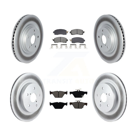 Front Rear Coated Disc Brake Rotors & Semi-Metallic Pad Kit For Subaru Outback WRX Legacy KGS-102567