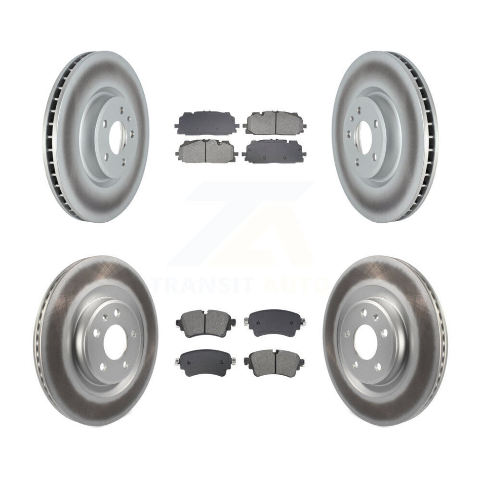 Front Rear Coated Disc Brake Rotors And Semi-Metallic Pads Kit For Audi S5 Sportback S4 KGS-102568