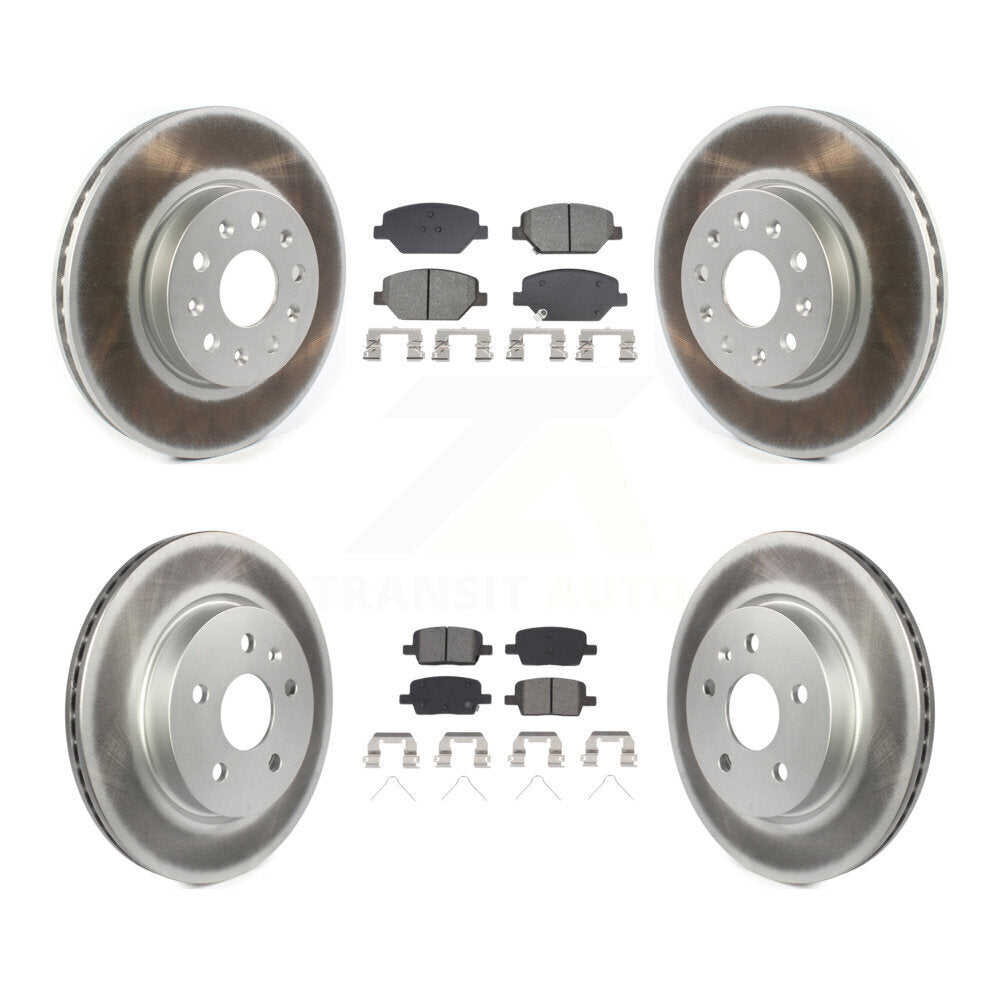 Front Rear Coated Disc Brake Rotors And Semi-Metallic Pads Kit For Chevrolet Camaro KGS-102570