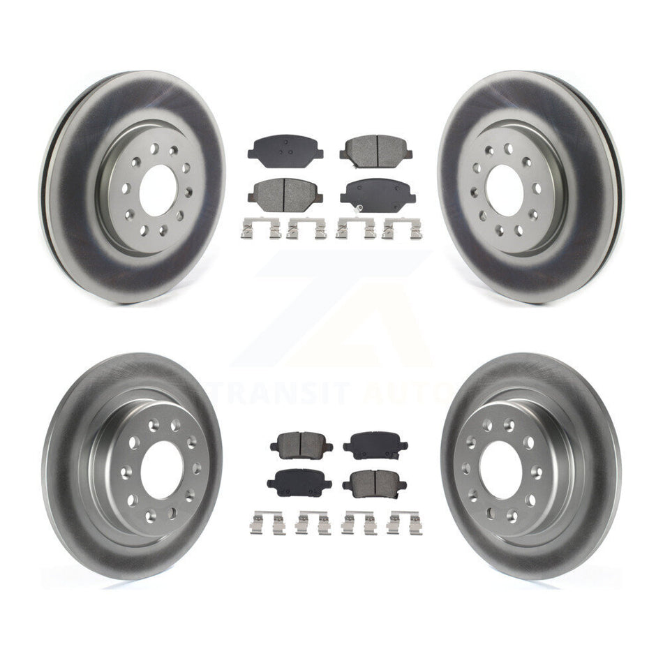 Front Rear Coat Brake Rotor Semi-Metallic Pad Kit For Chevrolet Equinox GMC Terrain Buick KGS-102571