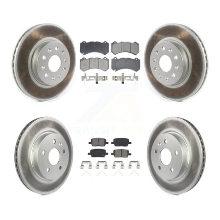 Front Rear Coated Disc Brake Rotors And Semi-Metallic Pads Kit For Chevrolet Camaro LT LS KGS-102573
