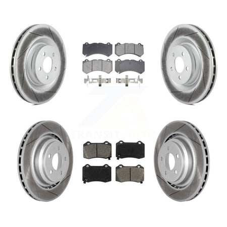 Front Rear Coated Disc Brake Rotor And Semi-Metallic Pad Kit For Dodge Challenger Charger KGS-102581
