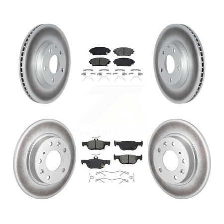 Front Rear Coated Disc Brake Rotors And Semi-Metallic Pads Kit For Mazda CX-30 KGS-102589