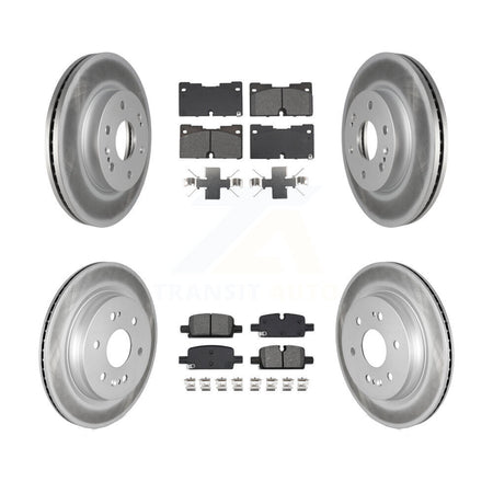 Front Rear Coat Brake Rotor Semi-Metallic Pad Kit For GMC Chevrolet Silverado 1500 Sierra KGS-102597