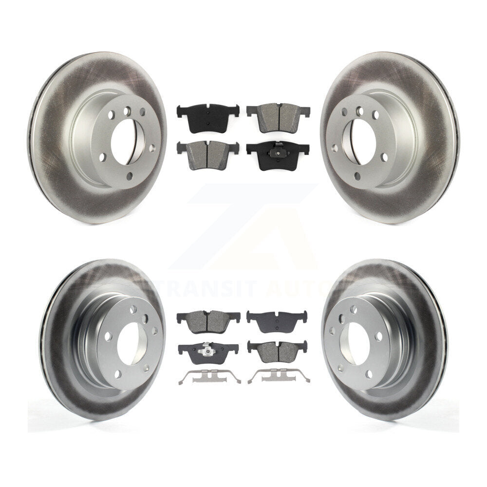 Front Rear Coated Disc Brake Rotors And Semi-Metallic Pads Kit For BMW 320i 328d KGS-102609