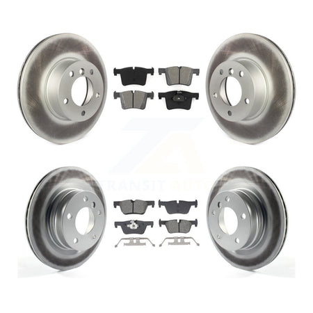 Front Rear Coated Disc Brake Rotors And Semi-Metallic Pads Kit For BMW 320i 328d KGS-102609