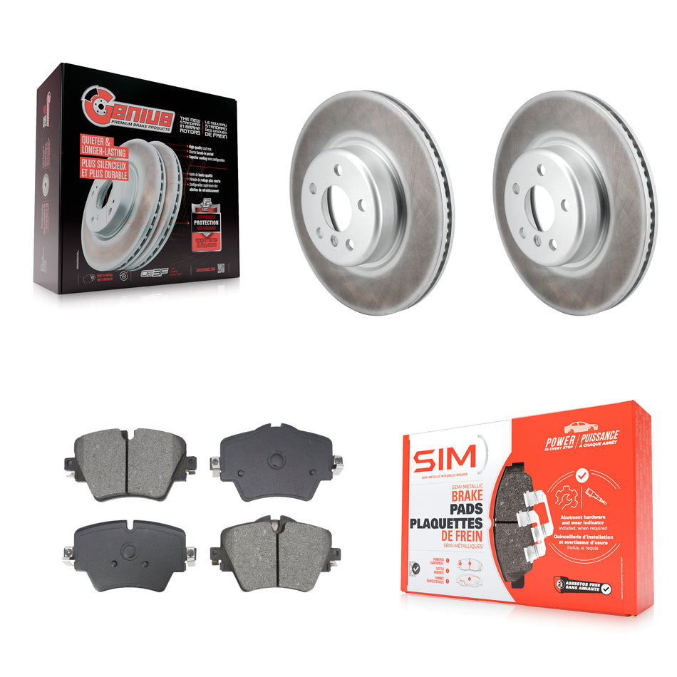 Front Coat Brake Rotors Semi-Metallic Pad Kit For BMW X3 330i xDrive X4 Z4 430i Toyota GR KGS-102625