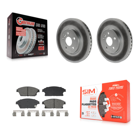 Front Coated Brake Rotors Semi-Metallic Pad Kit For 2013-2017 Chevrolet Trax Buick Encore KGS-102633