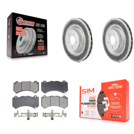 Front Coated Disc Brake Rotors And Semi-Metallic Pads Kit For Dodge Challenger Charger KGS-102665