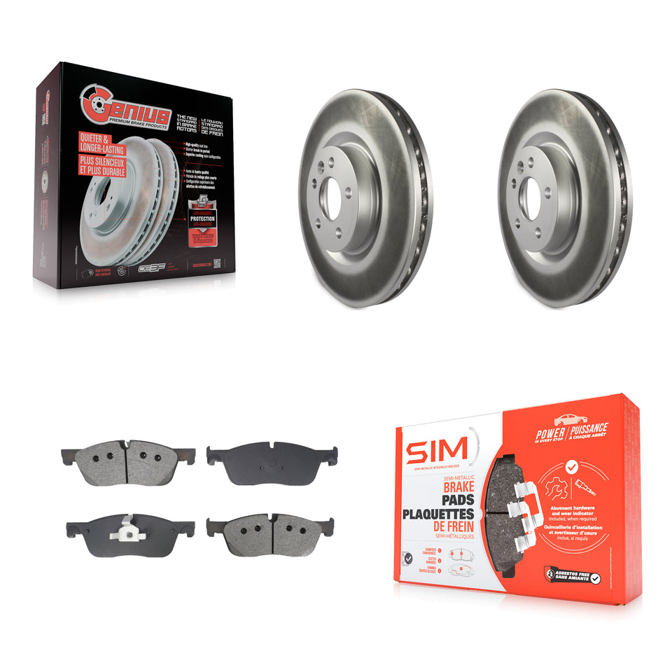Front Coat Brake Rotors Semi-Metallic Pad Kit For Land Rover Discovery Sport Range Evoque KGS-102683
