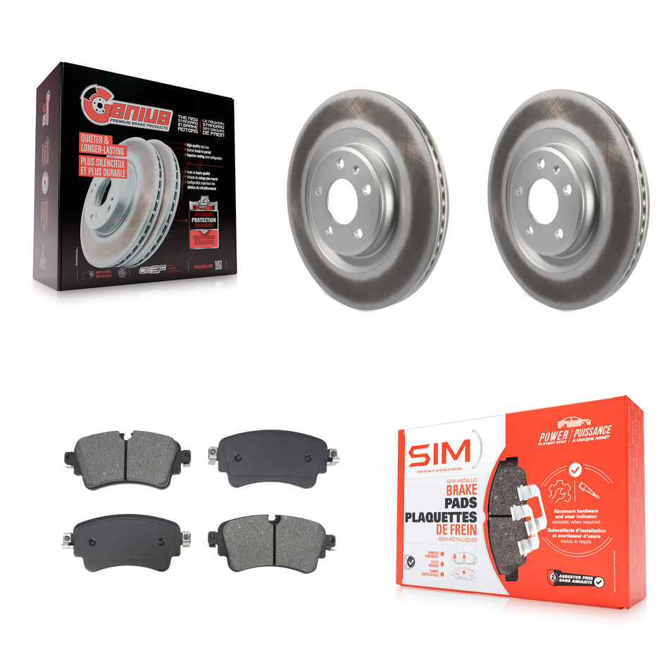Rear Coat Brake Rotors Semi-Metallic Pad Kit For Audi Q5 A4 Quattro A5 Sportback S5 S4 A6 KGS-102699