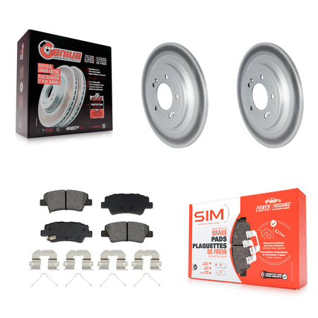 Rear Coated Disc Brake Rotor & Semi-Metallic Pad Kit For Kia Sportage Hyundai Tucson Nexo KGS-102703