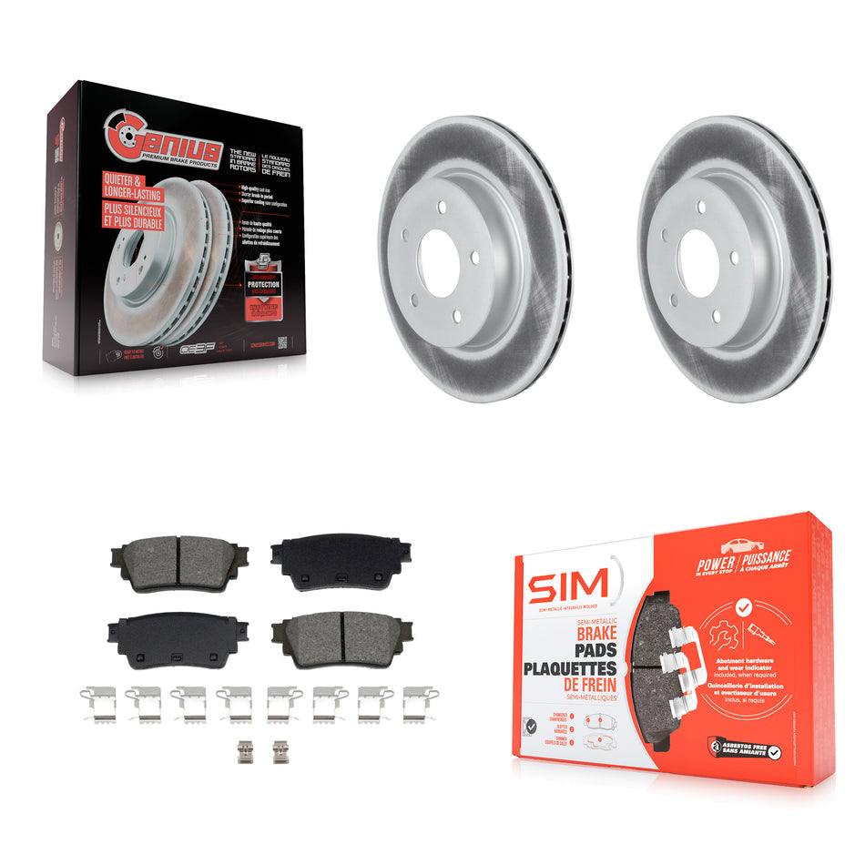 Rear Coated Disc Brake Rotors And Semi-Metallic Pads Kit For Nissan Rogue KGS-102714