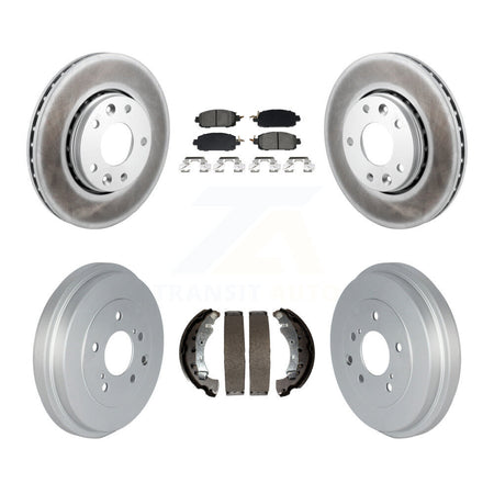 Front Rear Coated Disc Brake Rotor Semi-Metallic Pad Drum Kit For 2020-2022 Nissan Sentra KGS-102745
