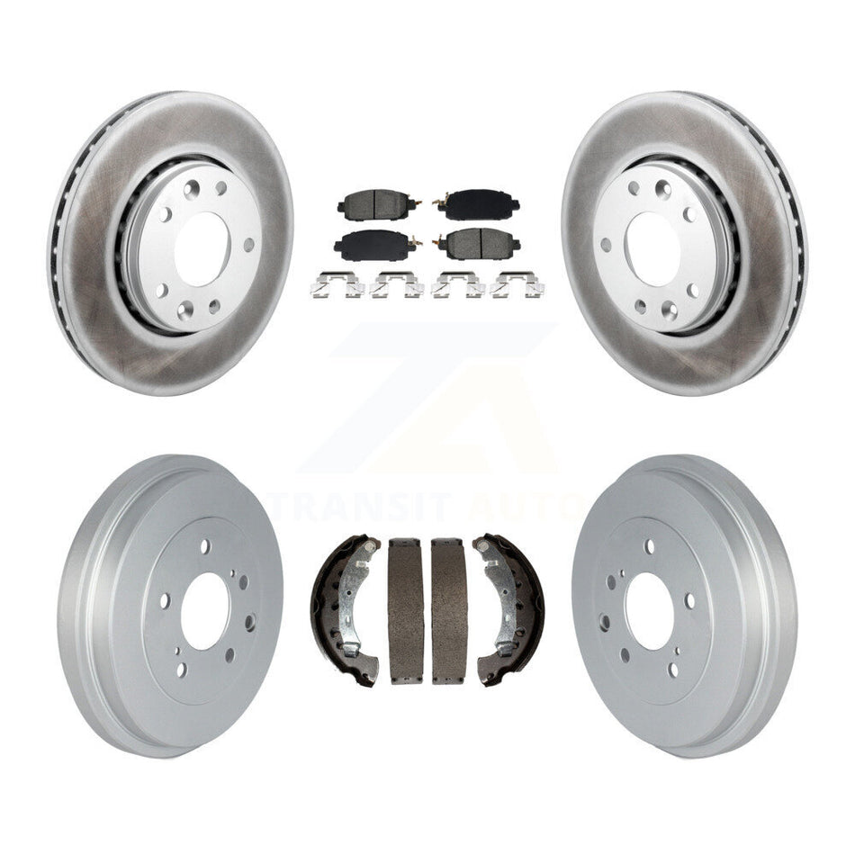 Front Rear Coated Disc Brake Rotor Semi-Metallic Pad Drum Kit For 2020-2022 Nissan Sentra KGS-102745