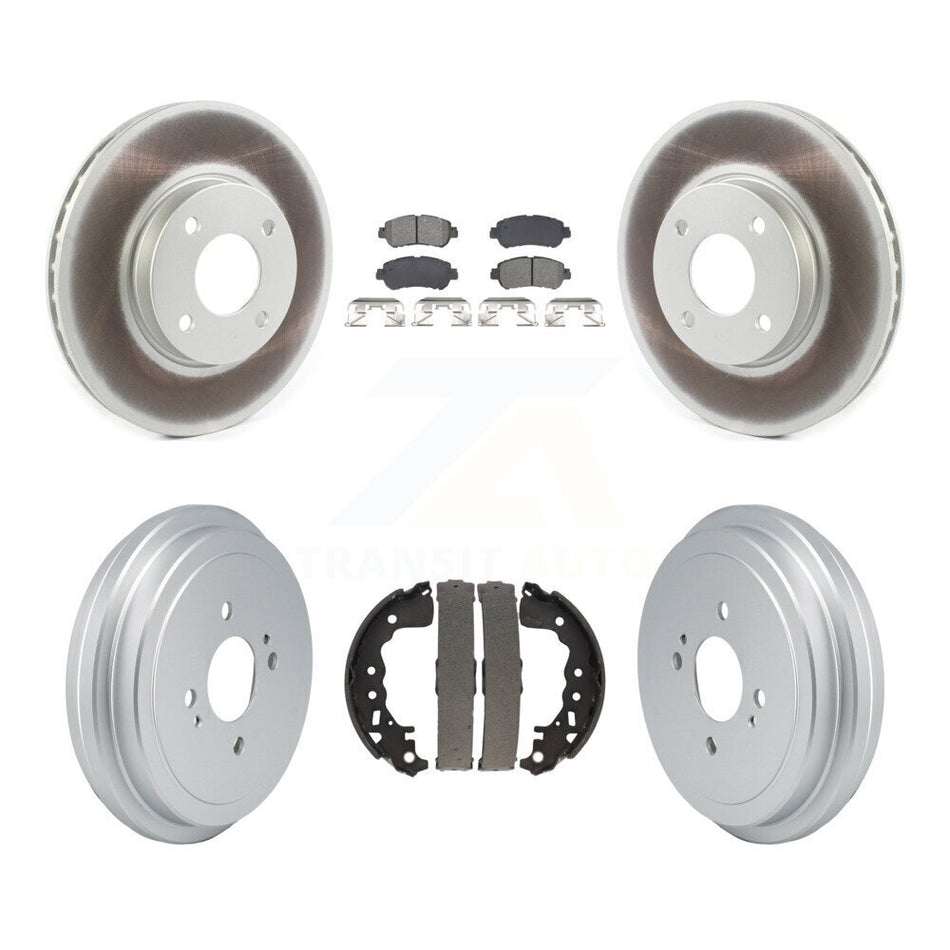 Front Rear Coated Disc Brake Rotors Semi-Metallic Pad And Drum Kit For Nissan Kicks Versa KGS-102746