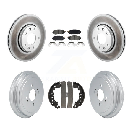Front Rear Coated Disc Brake Rotors Semi-Metallic Pads And Drum Kit For Nissan Kicks KGS-102747