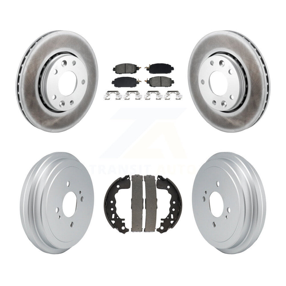 Front Rear Coated Disc Brake Rotors Semi-Metallic Pads And Drum Kit For Nissan Kicks KGS-102747