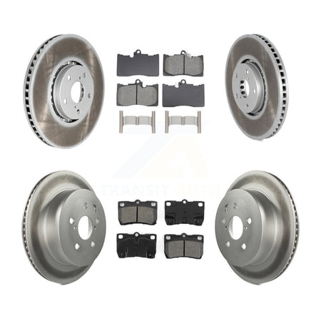 Front Rear Coat Disc Brake Rotor Semi-Metallic Pad Kit (6Pc) For Lexus IS350 GS350 GS450h KGS-102756
