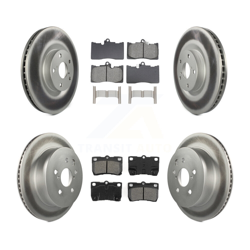 Front Rear Coat Disc Brake Rotor Semi-Metallic Pad Kit (6Pc) For Lexus IS350 GS350 GS450h KGS-102757