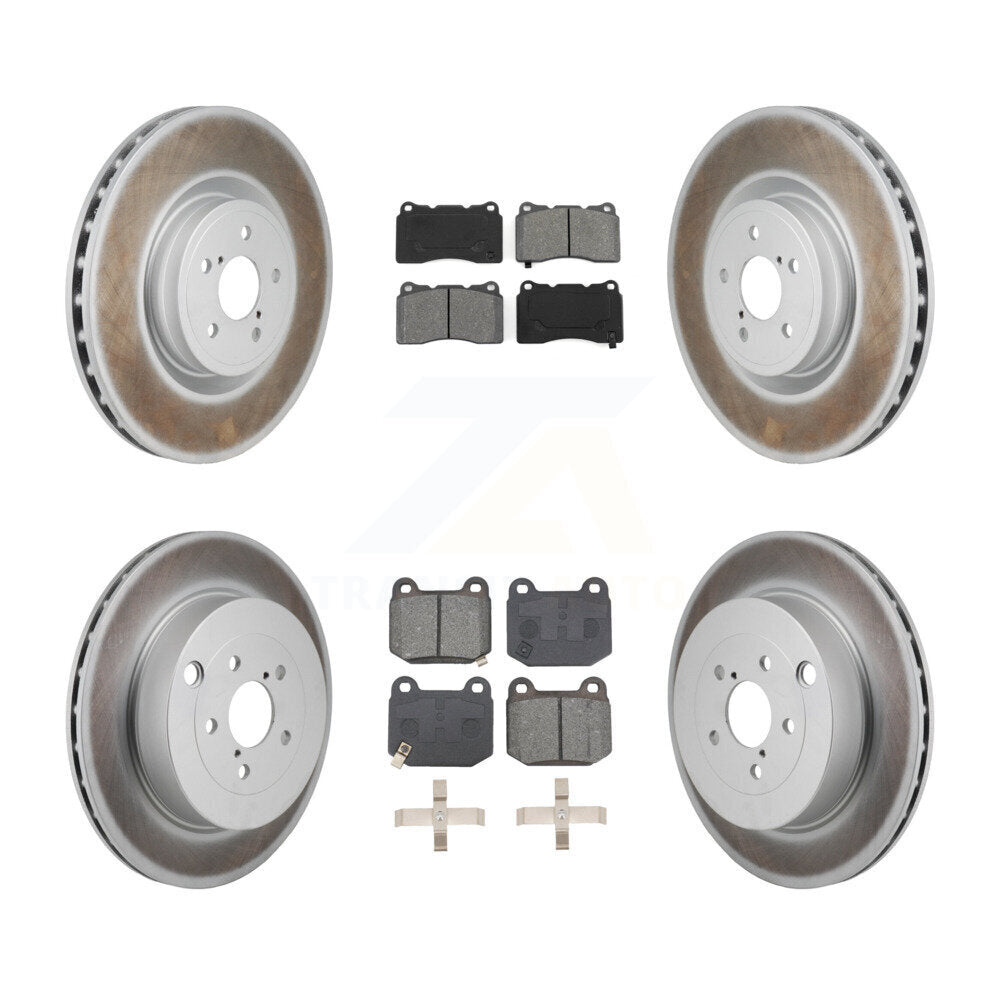 Front Rear Coated Disc Brake Rotors And Semi-Metallic Pads Kit For Subaru BRZ Toyota 86 KGS-102775